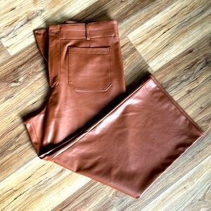 Colette cropped Faux Leather pants by Maeve- Anthropologie